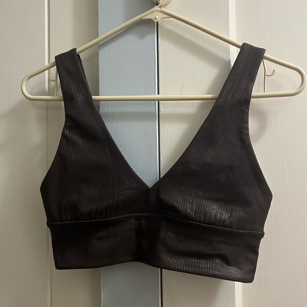NWT Lululemon Align Ribbed V-Neck Bra Shine
